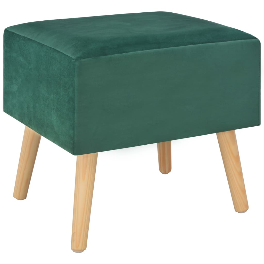 Mesa de cabeceira 40x35x40 cm veludo verde