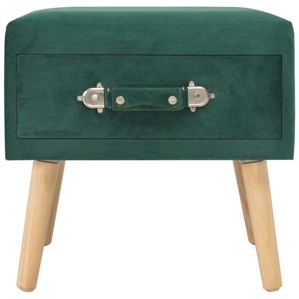 Mesa de cabeceira 40x35x40 cm veludo verde
