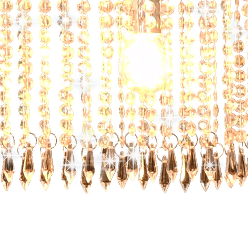Candeeiro de teto com contas de cristal 104 cm E14 prateado