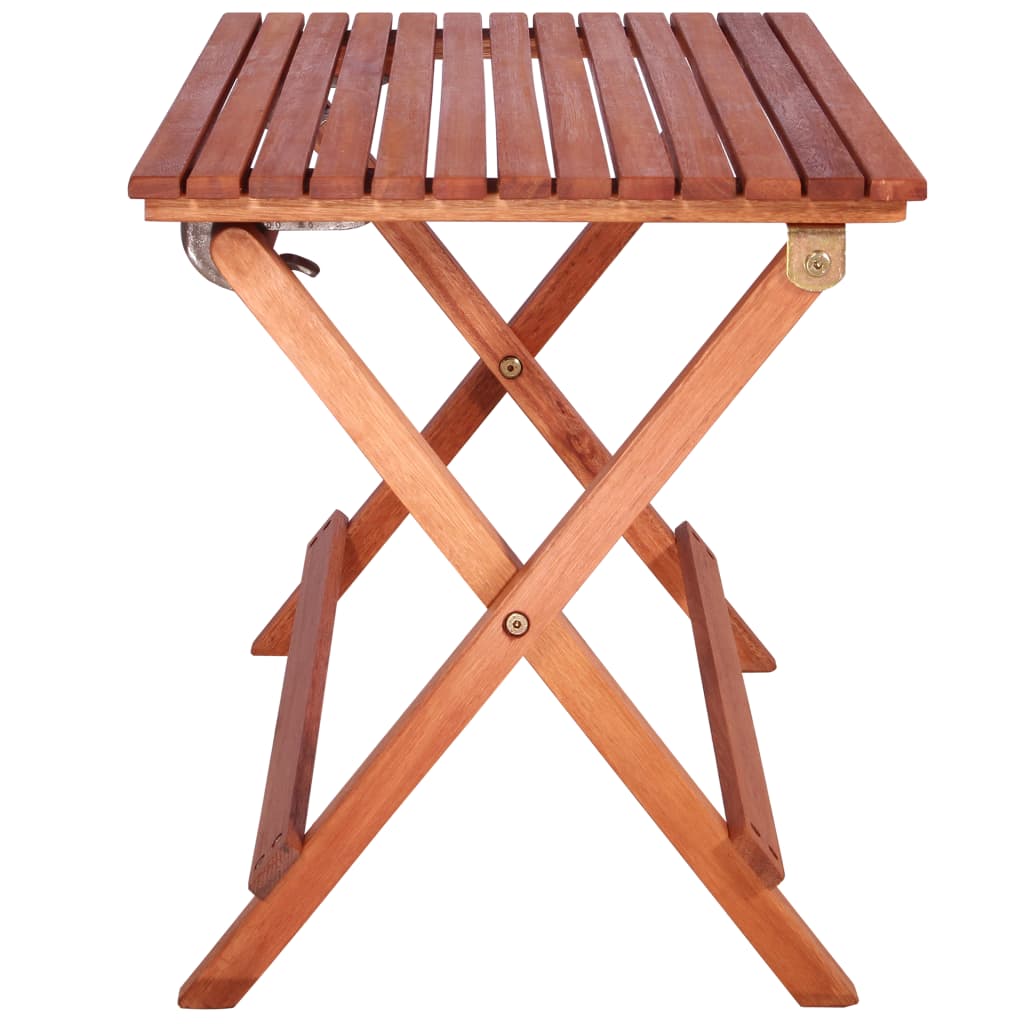 Conjunto bistrô infantil 3 pcs madeira de eucalipto maciça