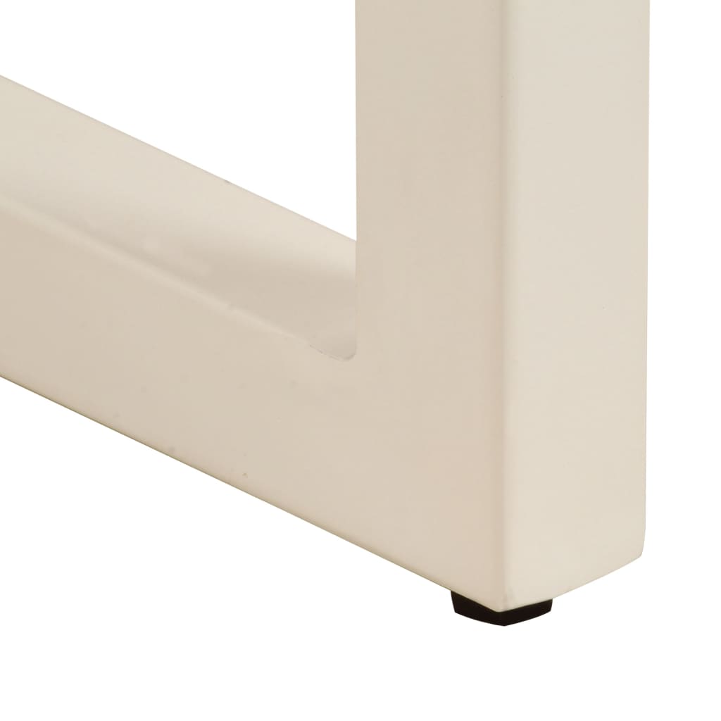Mesa de jantar 115x55x76 cm madeira de mangueira maciça e aço