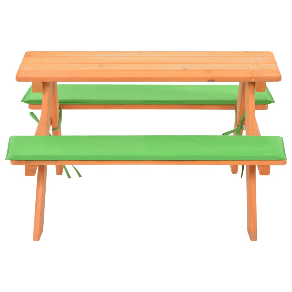 Mesa de piquenique infantil c/ bancos 89x79x50cm abeto maciço
