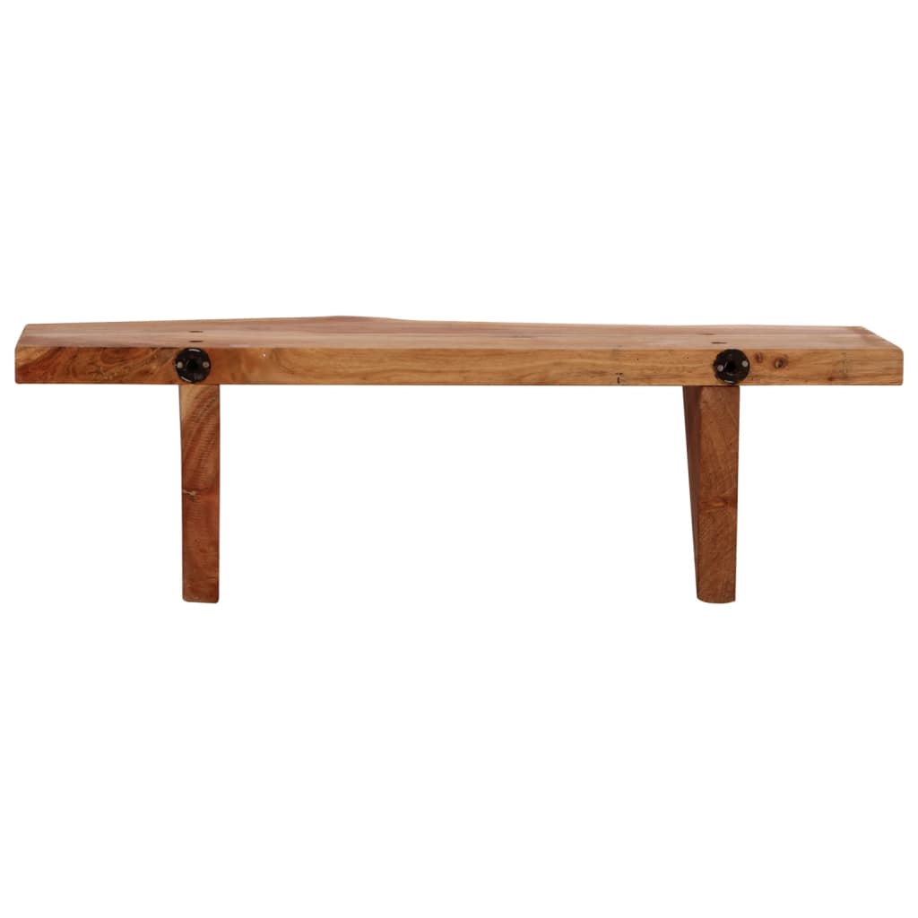 Prateleiras de parede 2 pcs 60x20x18cm madeira de acácia maciça