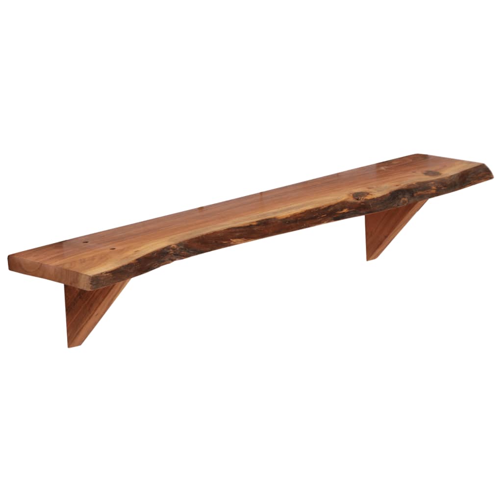 Prateleiras de parede 2 pcs 90x20x18cm madeira de acácia maciça