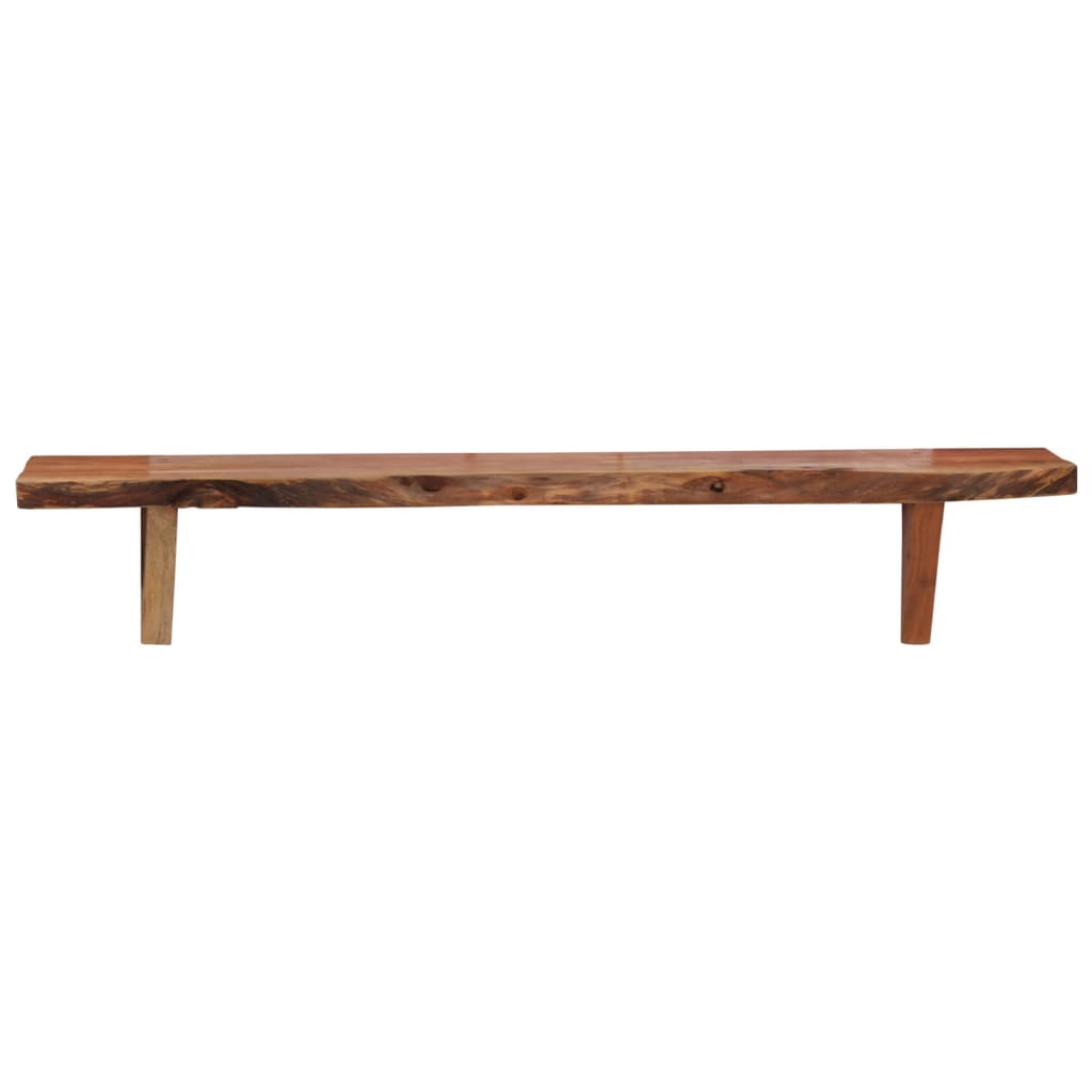 Prateleiras de parede 2 pcs 90x20x18cm madeira de acácia maciça