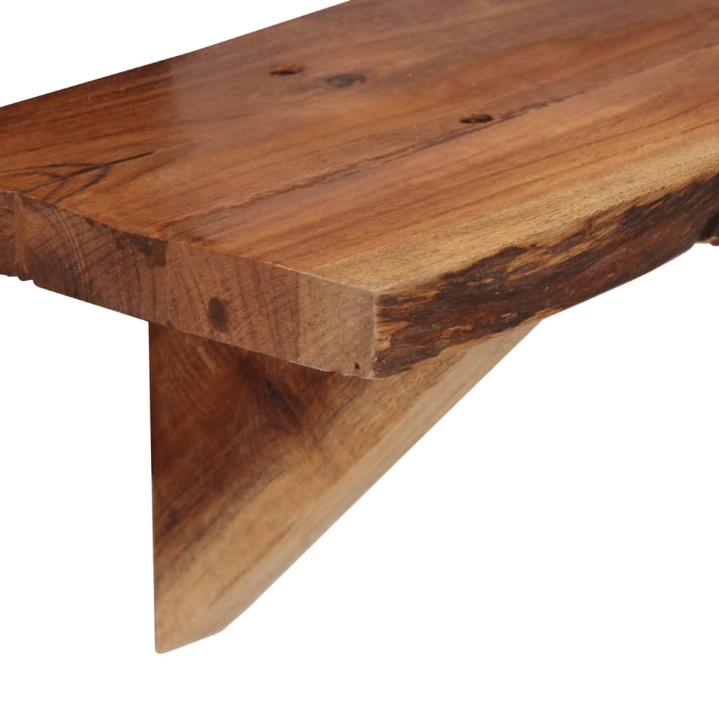 Prateleiras de parede 2 pcs 90x20x18cm madeira de acácia maciça
