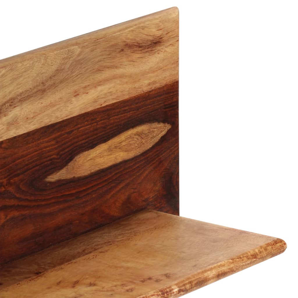 Prateleiras de parede 2 pcs 58x26x20cm madeira acácia maciça