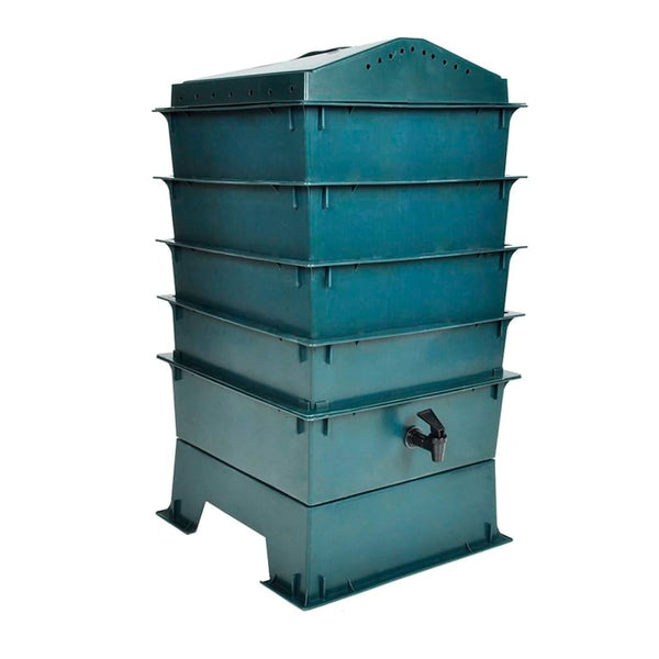 Bandejas para vermicompostagem 4 pcs 42x42x60 cm