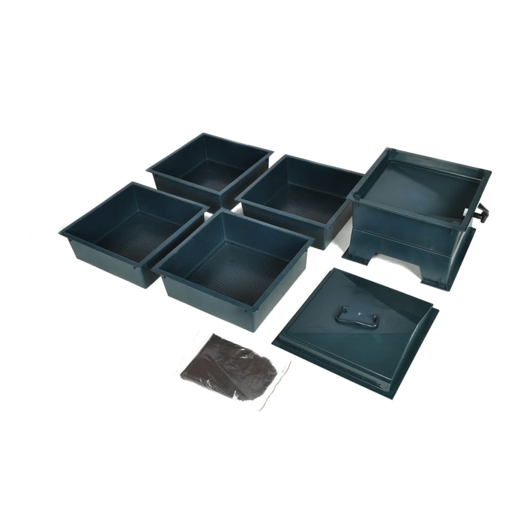 Bandejas para vermicompostagem 4 pcs 42x42x60 cm