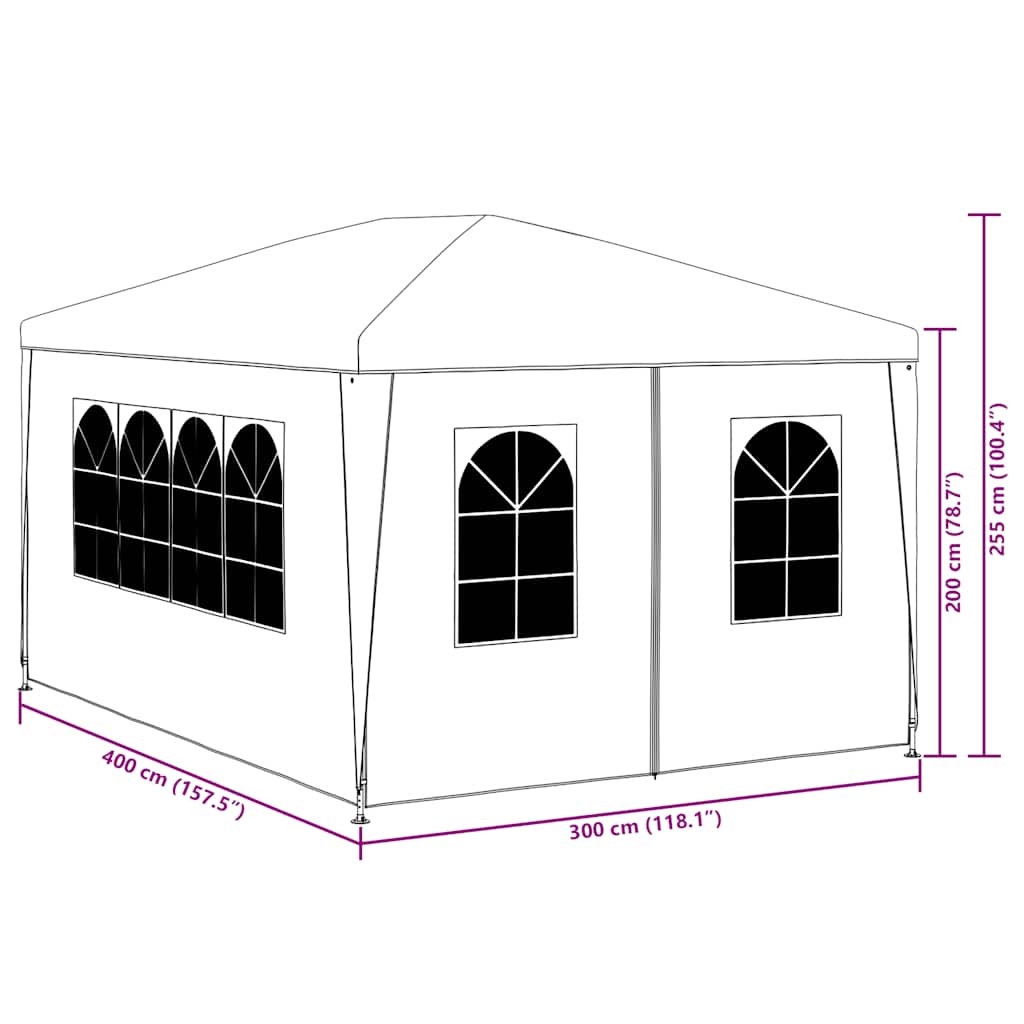 Tenda para festas 3x4 m branco