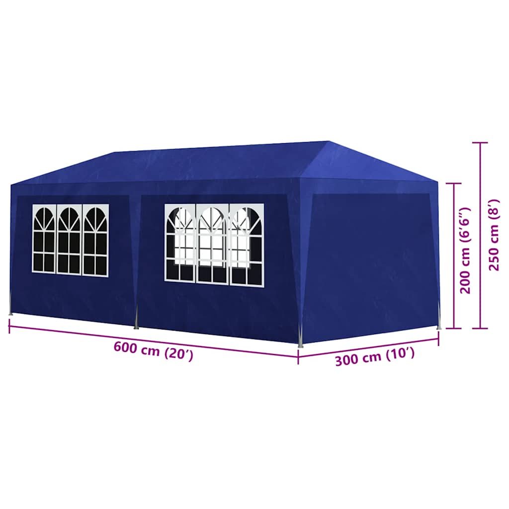 Tenda para festas 3x6 m azul