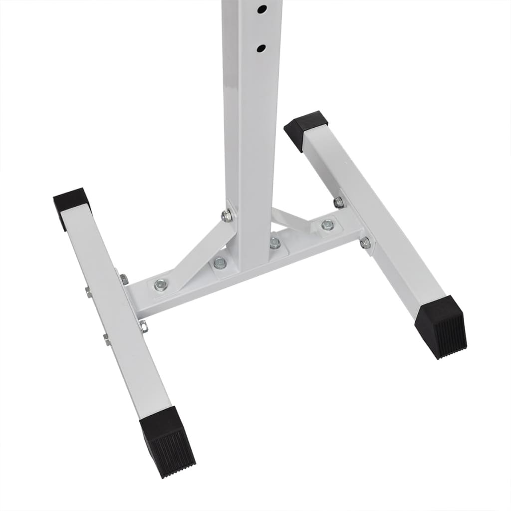 Conjunto de suportes de halteres para agachamentos