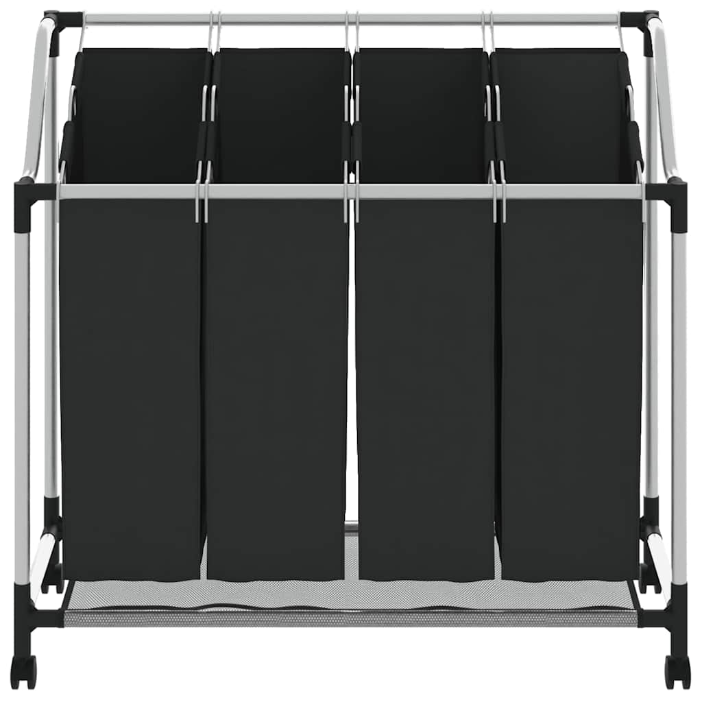 4 x cesto saco para roupa preto
