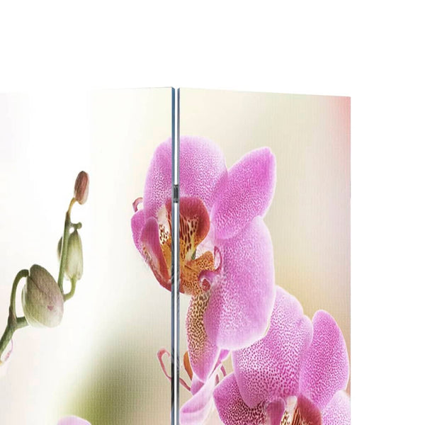 Biombo dobrável com estampa de flores 217x170 cm
