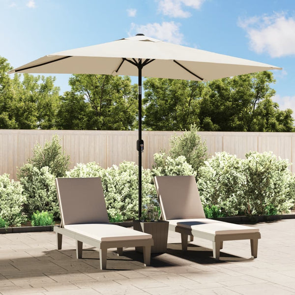 Guarda-sol 200 x 300 cm retangular branco areia