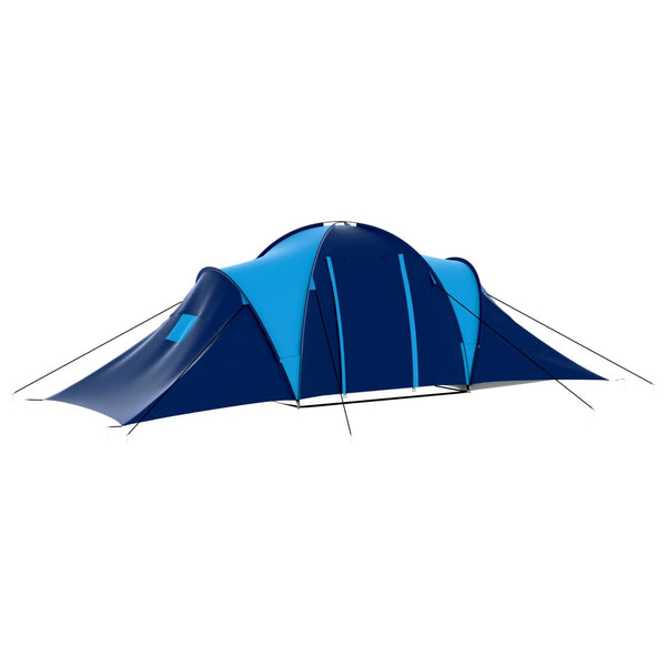 Tenda de campismo 9 pessoas tecido azul escuro e azul