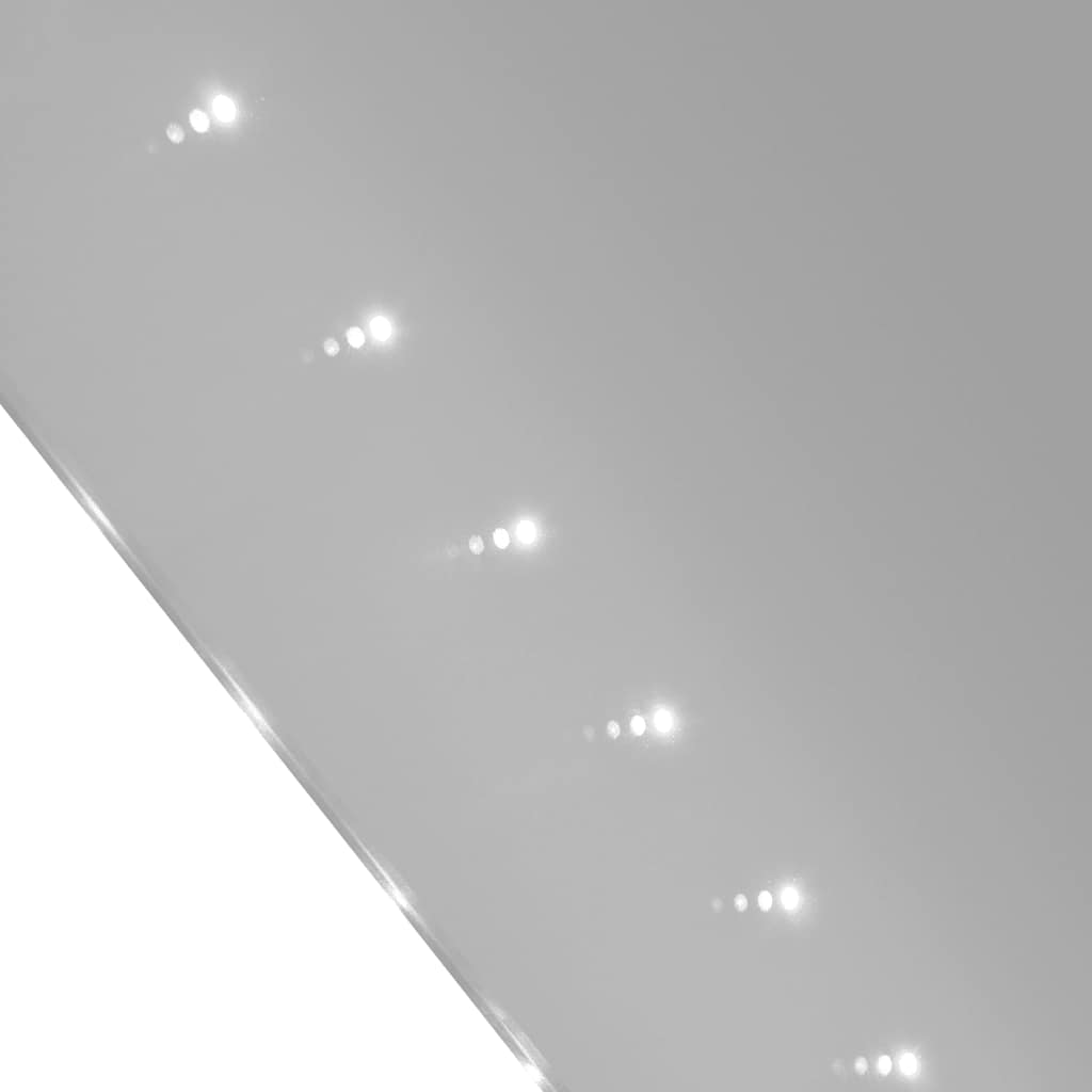 Espelho casa banho c/ luzes LED, instalação parede, 100 x 60 cm