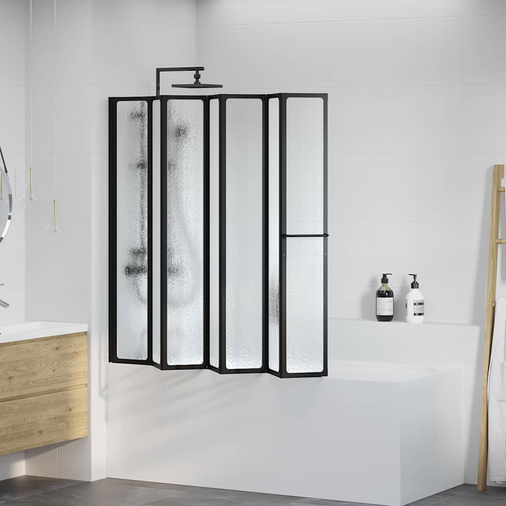 Cabine de duche 140 x 168 cm 7 painéis dobráveis com toalheiro