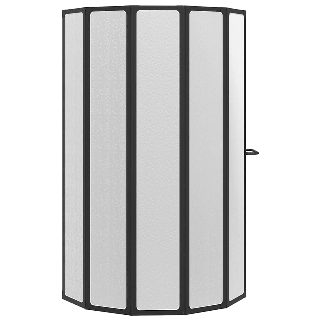 Cabine de duche 140 x 168 cm 7 painéis dobráveis com toalheiro