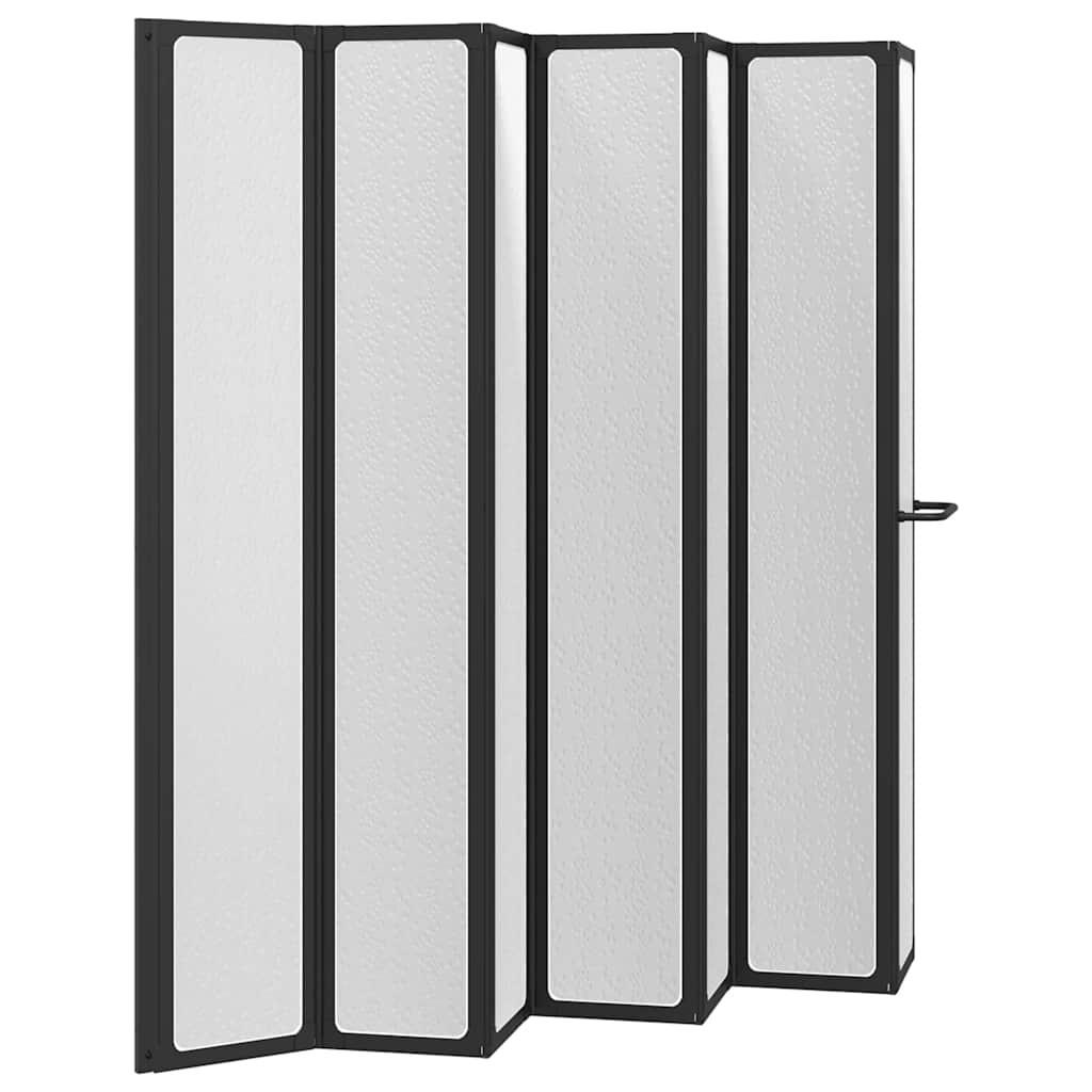 Cabine de duche 140 x 168 cm 7 painéis dobráveis com toalheiro