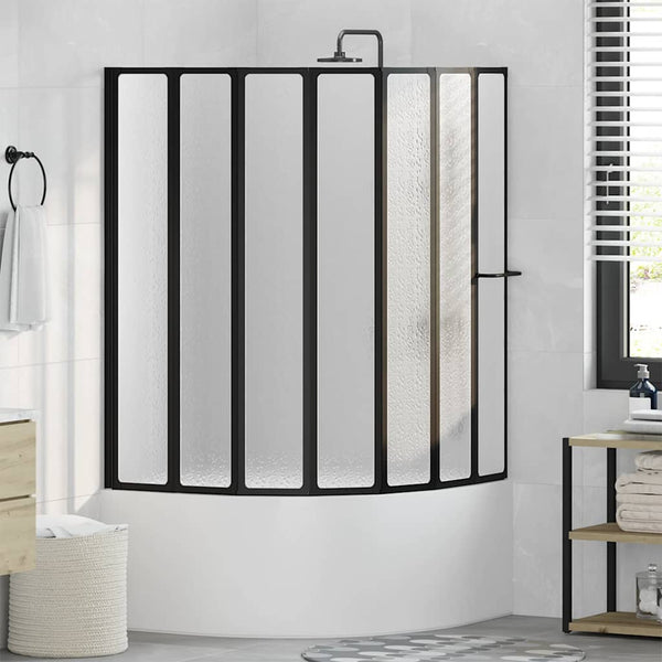 Cabine de duche 140 x 168 cm 7 painéis dobráveis com toalheiro