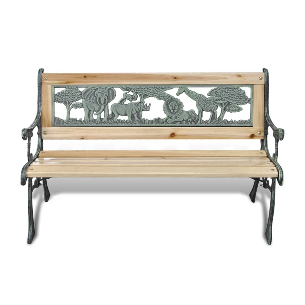 Banco de jardim para crianças 84 cm madeira
