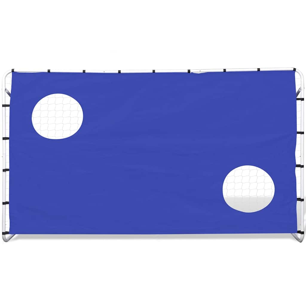 Baliza de futebol com parede pontaria 240x90x150 cm aço