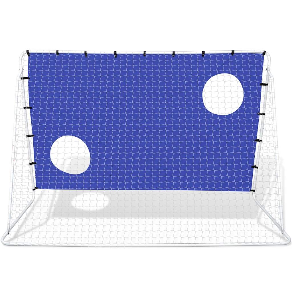 Baliza de futebol com parede pontaria 240x90x150 cm aço