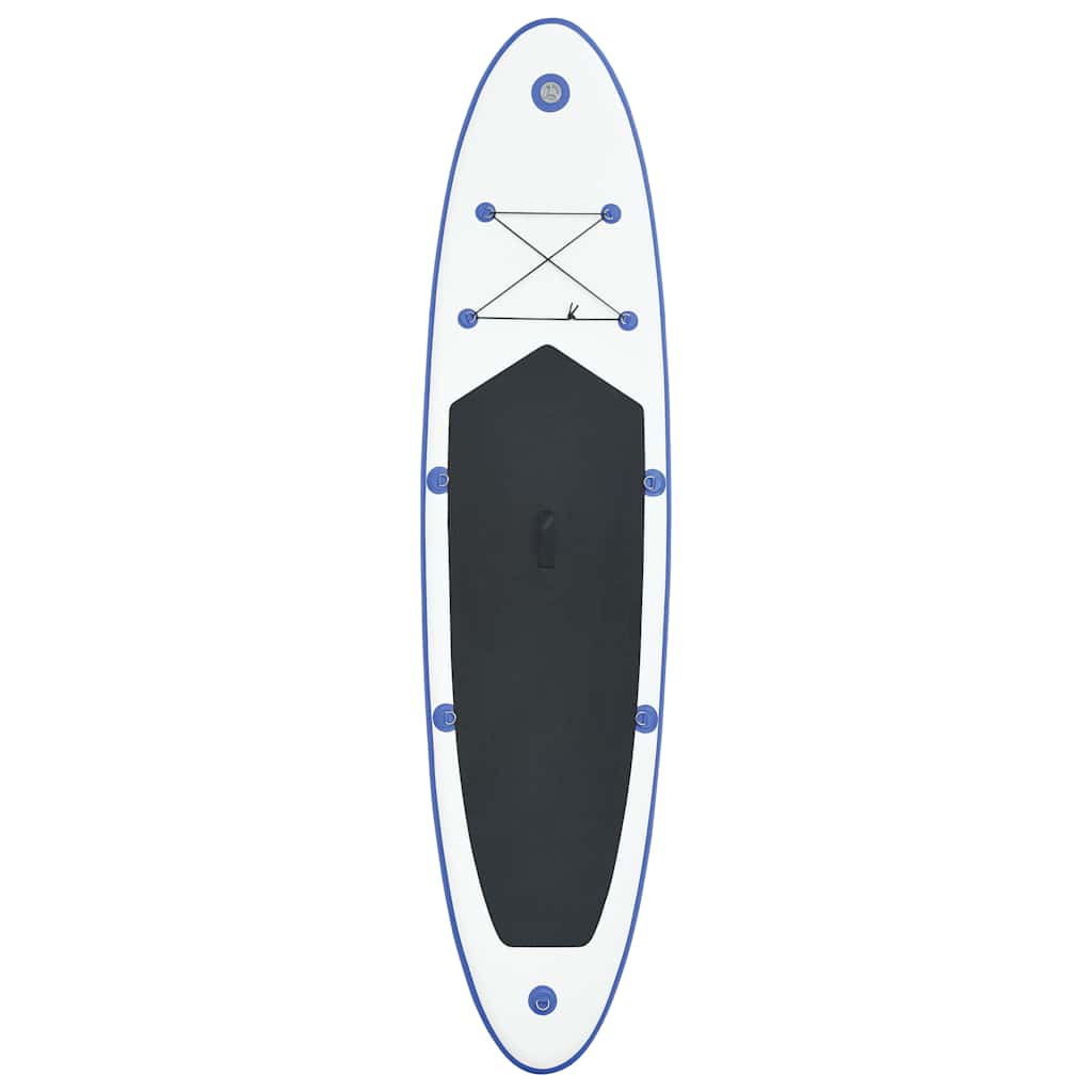 Prancha de paddle SUP insuflável azul e branco