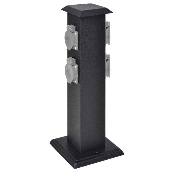 Pilar de Tomadas de Energia para Jardim Preto