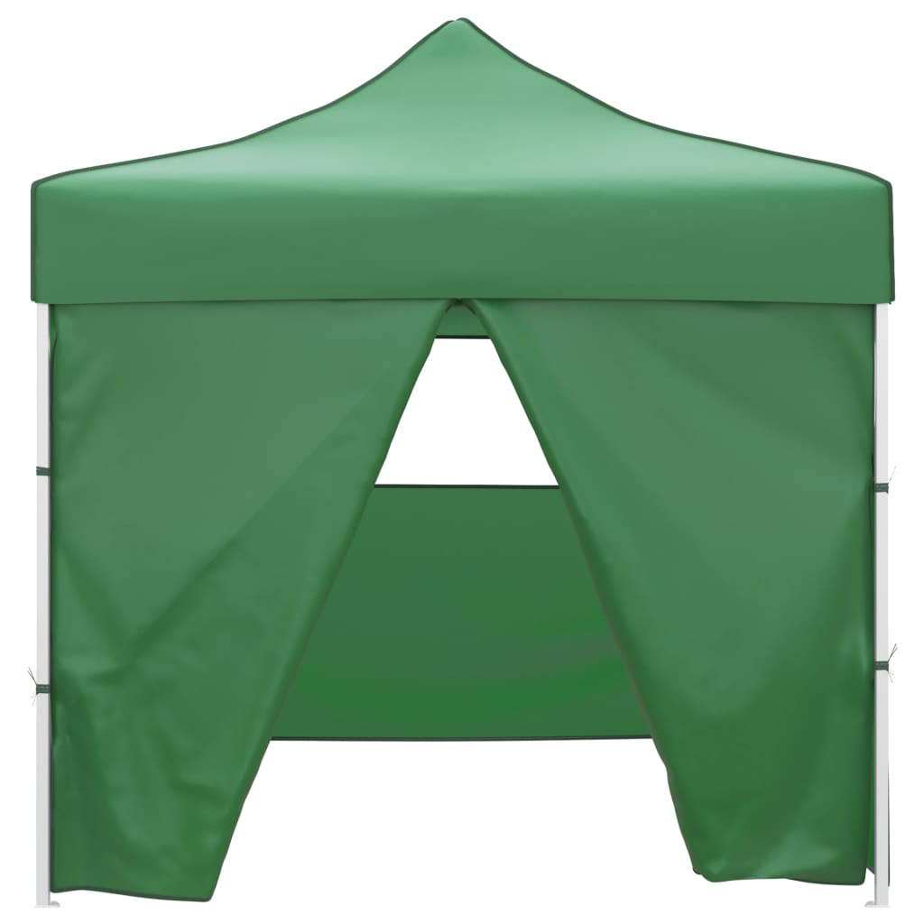Tenda dobrável 3 x 3 m verde com 4 paredes
