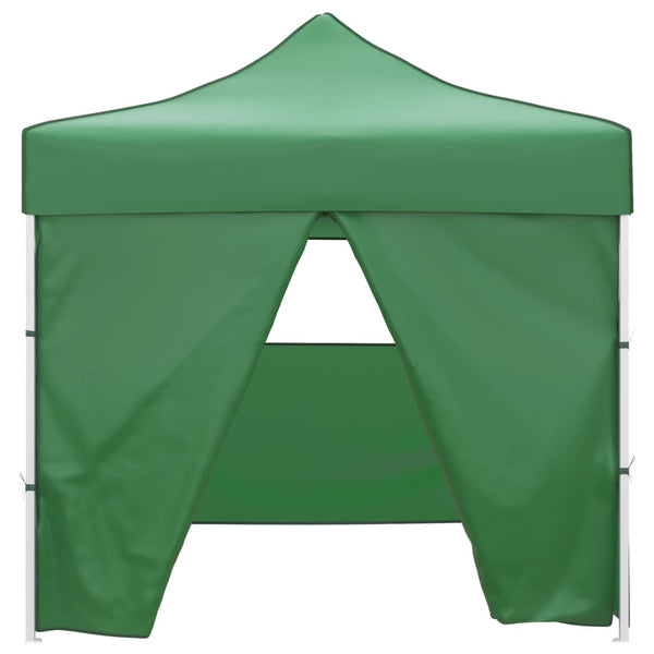 Tenda dobrável 3 x 3 m verde com 4 paredes