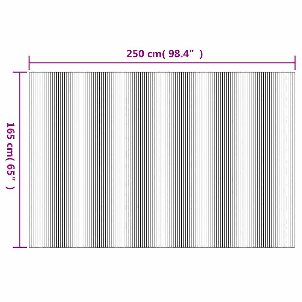 Biombo/divisória de sala 250x165 cm bambu castanho escuro