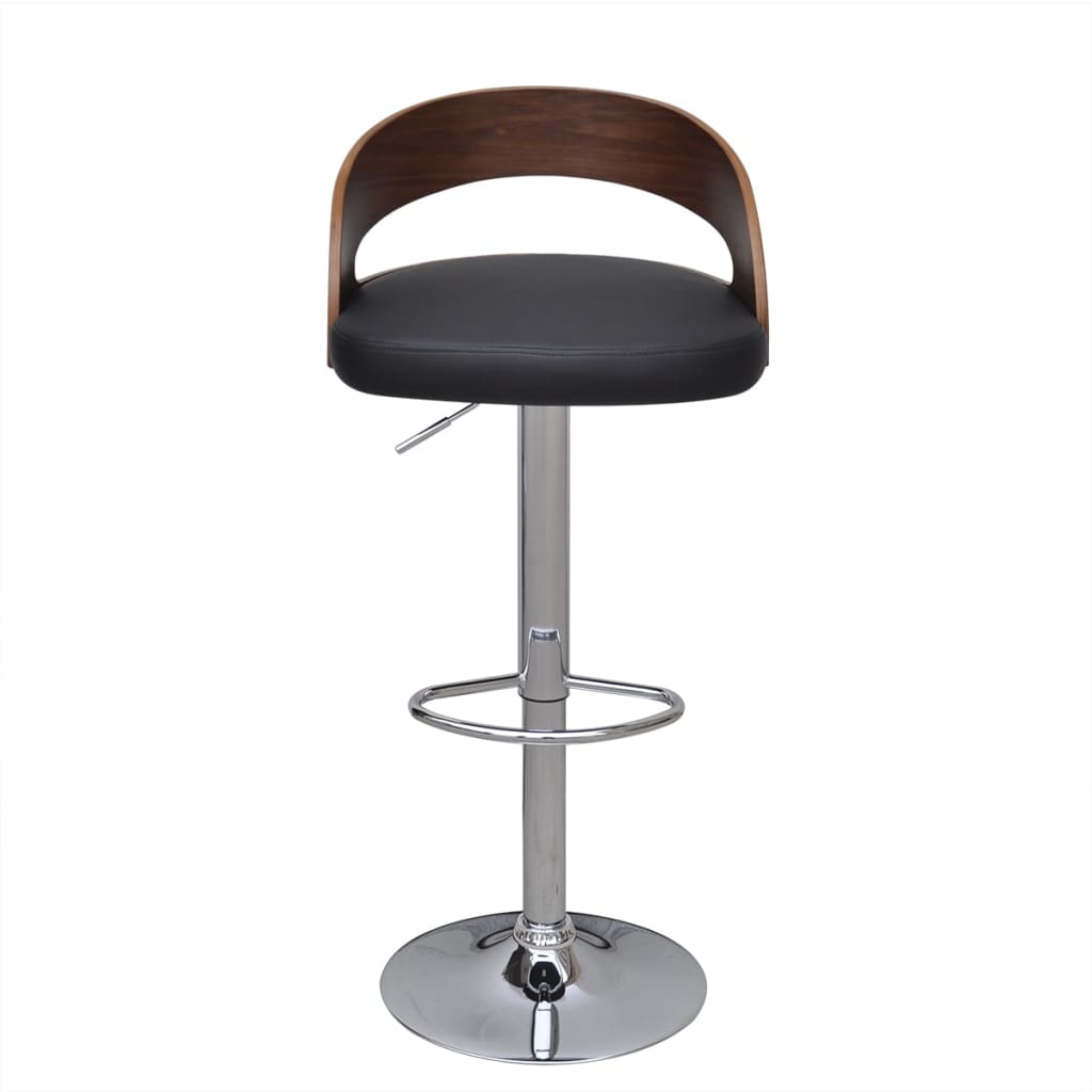 Bancos de bar 2 pcs madeira curvada