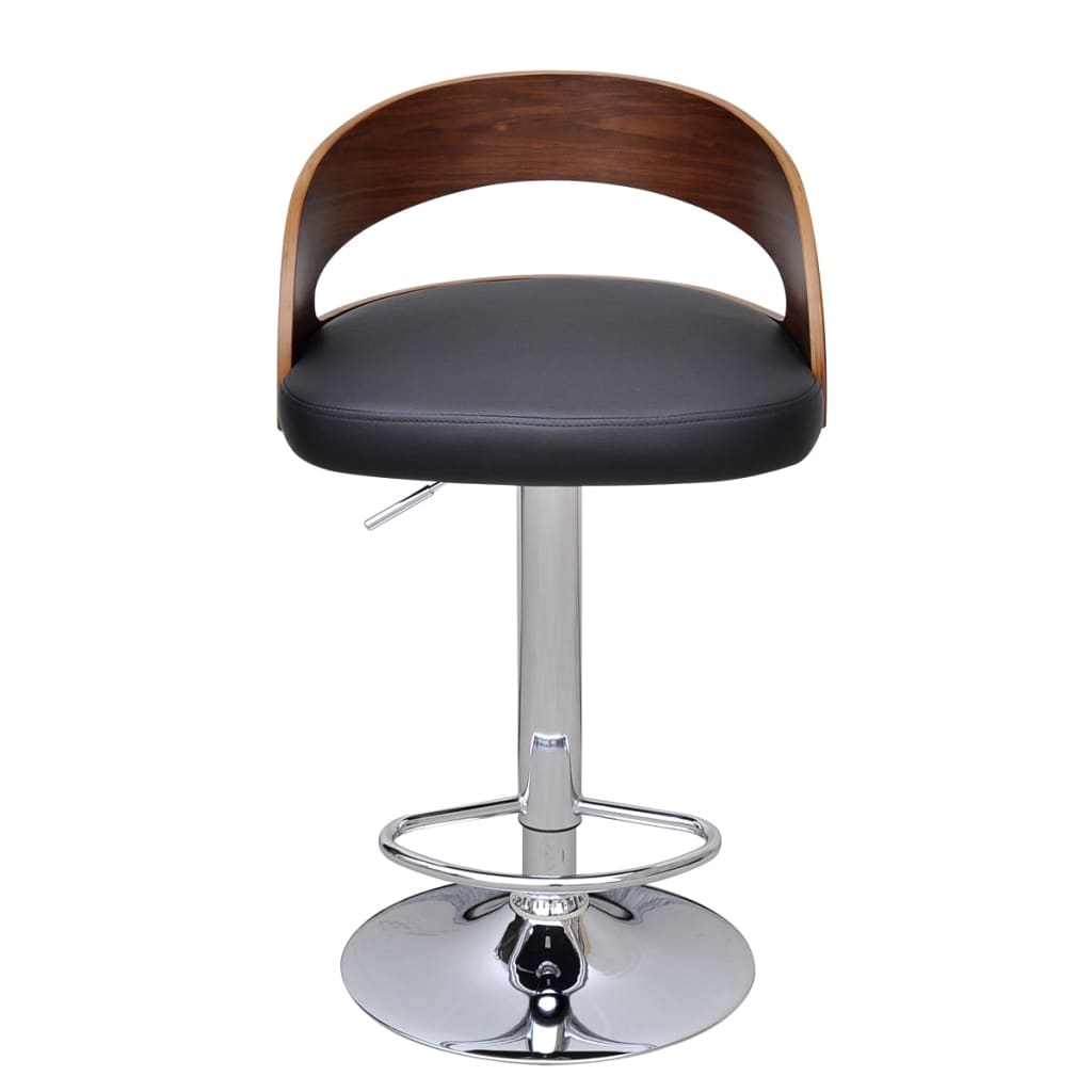 Bancos de bar 2 pcs madeira curvada