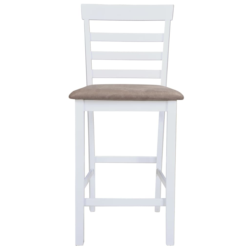 Bancos de bar 2 pcs tecido branco