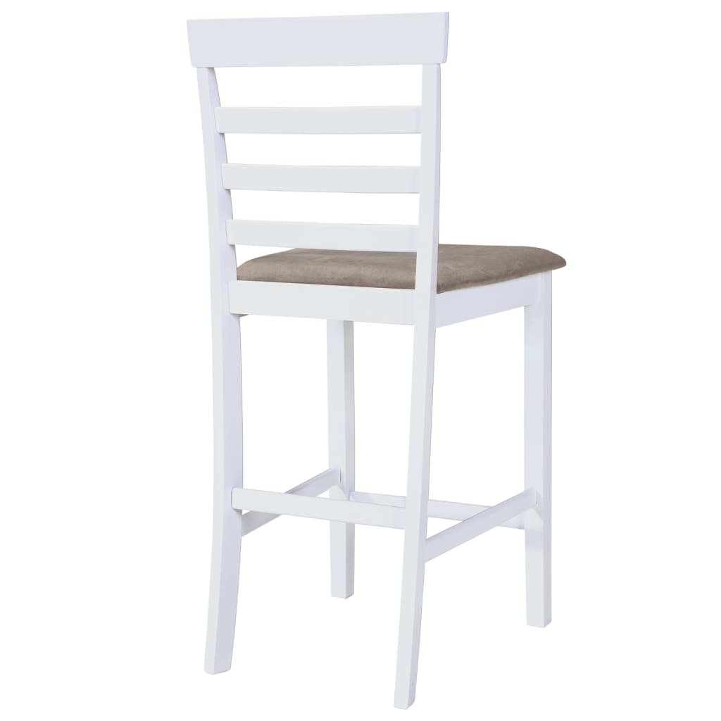 Bancos de bar 2 pcs tecido branco