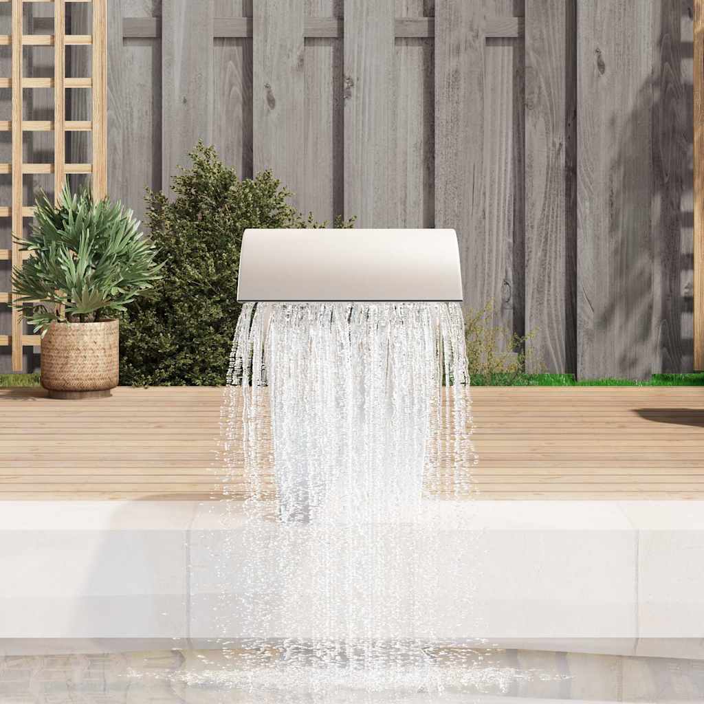 Fonte para piscina jardim aço inoxidável 45x30x60 cm