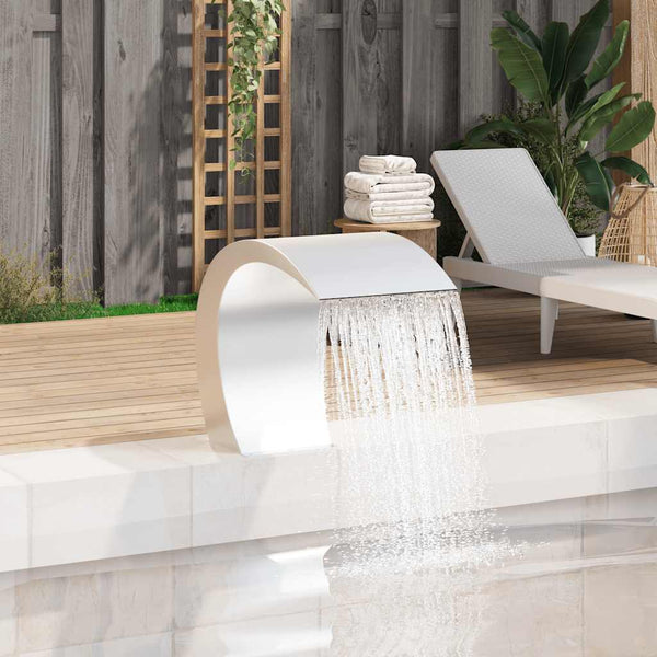 Fonte para piscina jardim aço inoxidável 45x30x60 cm