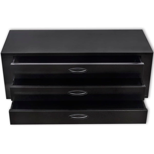 Caixa de ferramentas em metal 3 gavetas preto