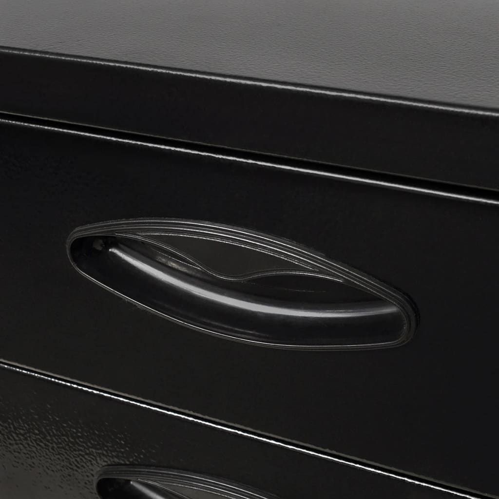 Caixa de ferramentas em metal 3 gavetas preto