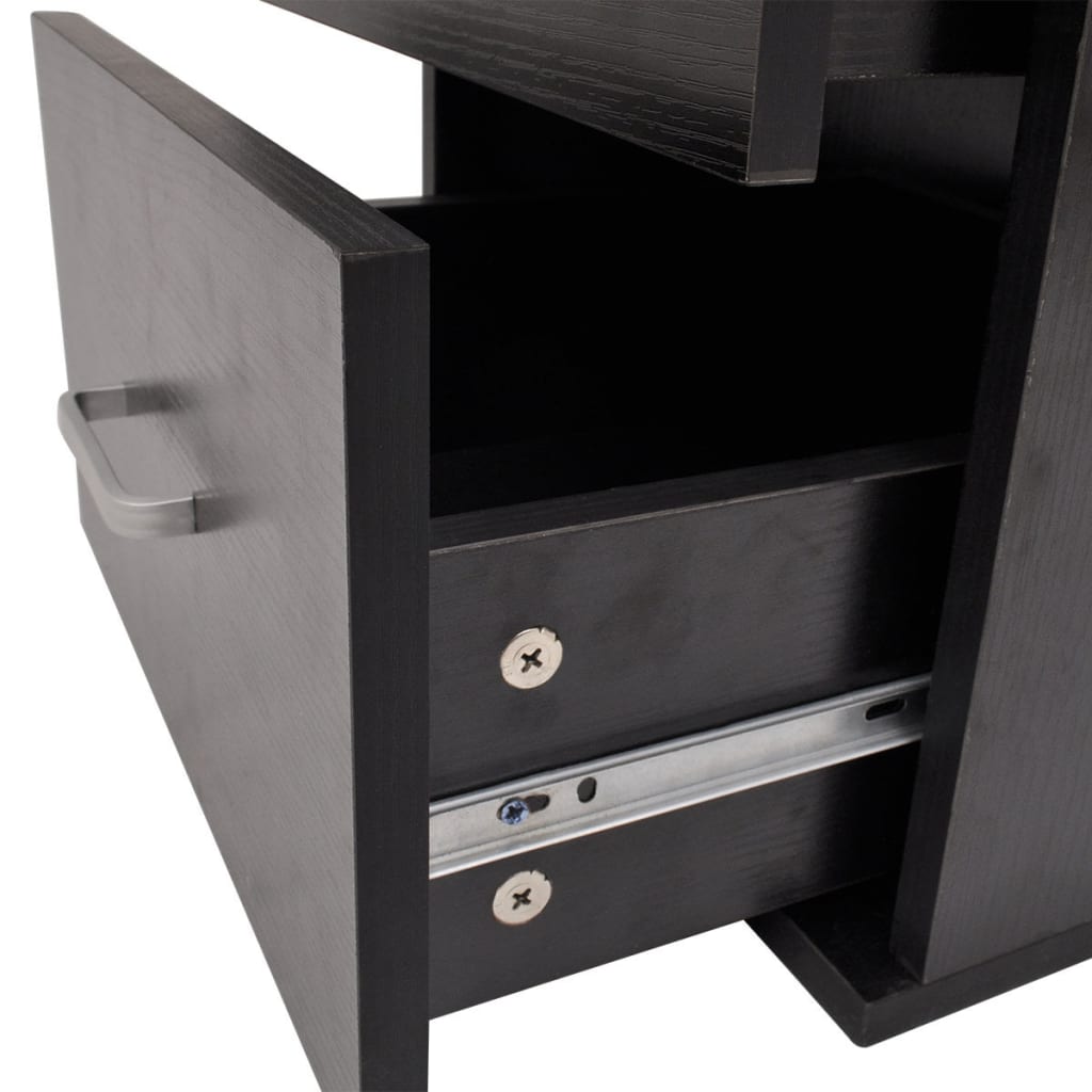 Móveis casa de banho 9 pçs e conjunto de bacia, preto