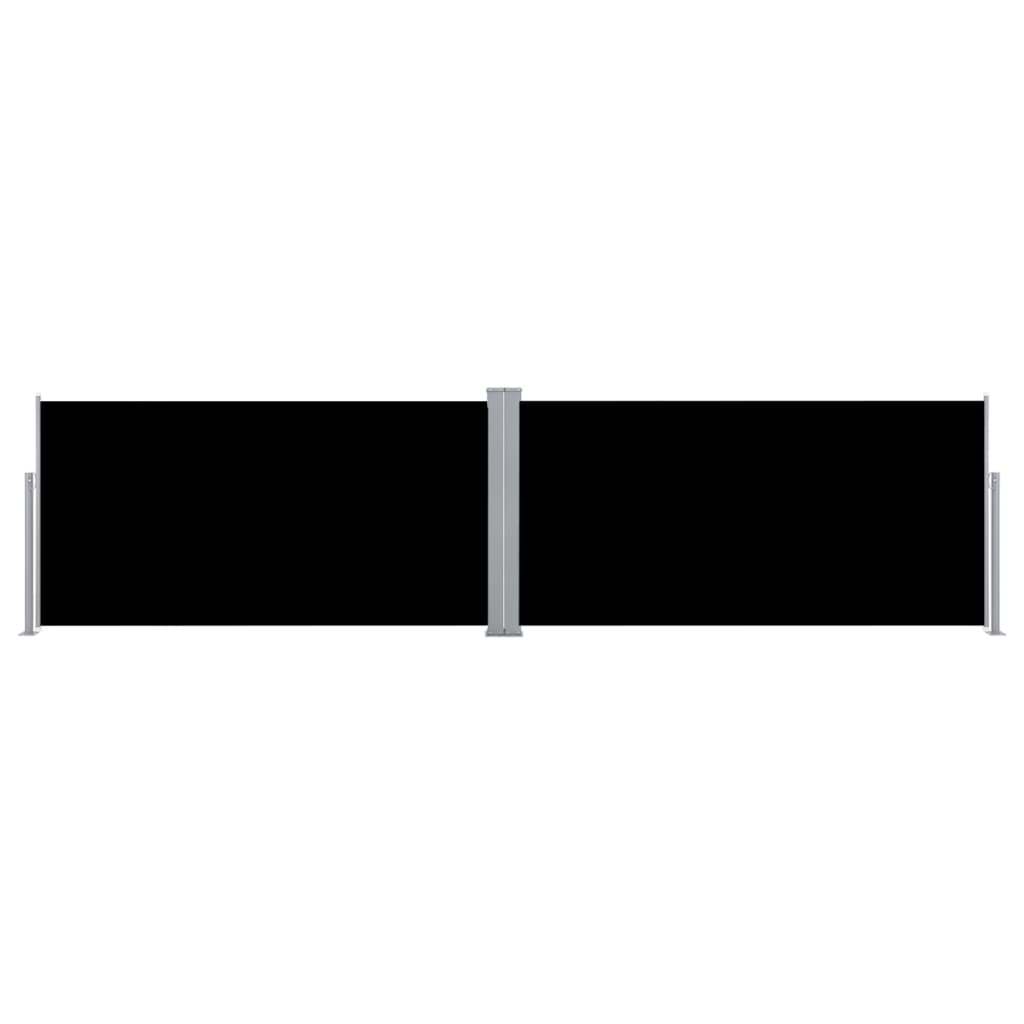 Toldo lateral retrátil 160x600 cm preto