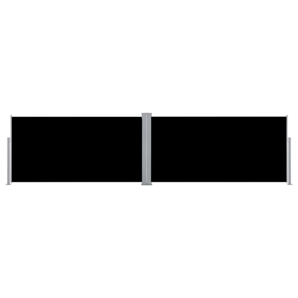Toldo lateral retrátil 160x600 cm preto