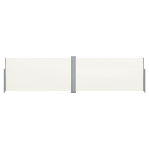 Toldo lateral retrátil, 160 x 600 cm, creme