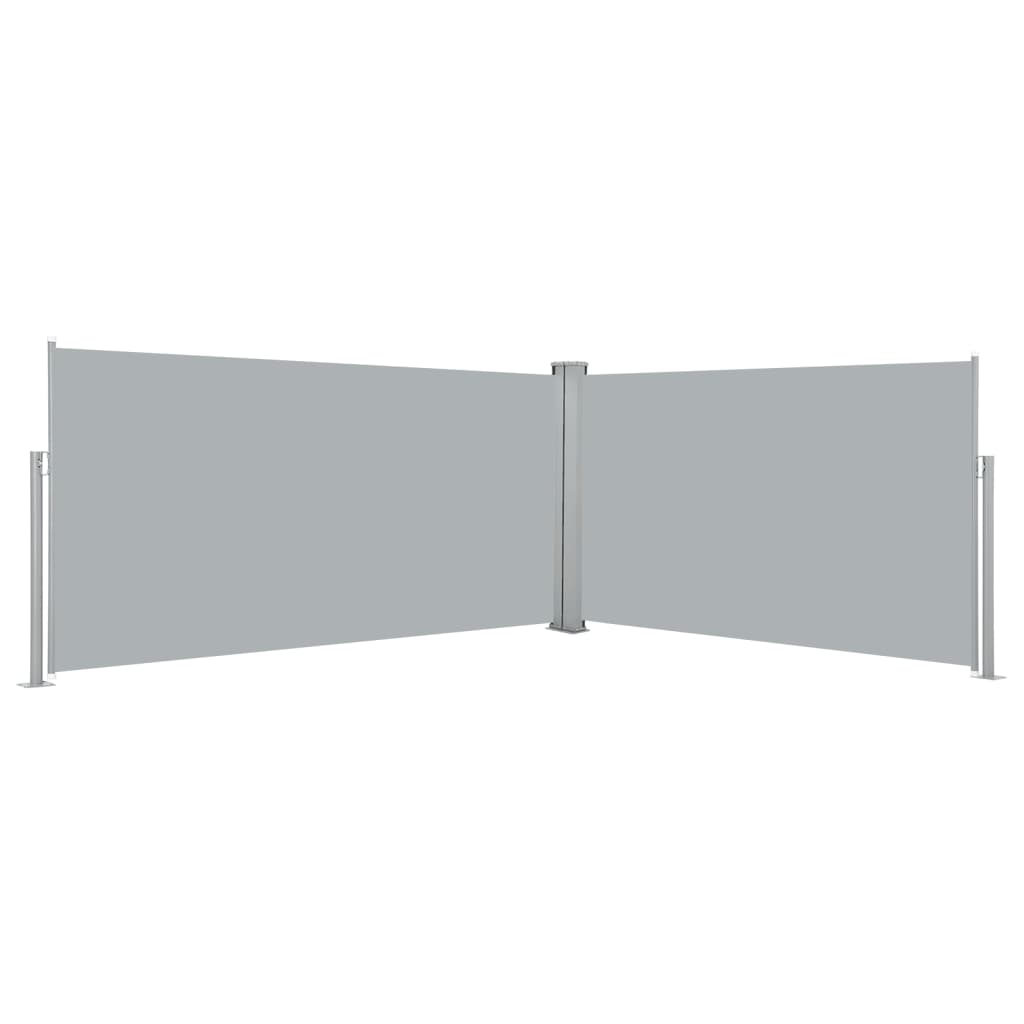 Toldo lateral retrátil, 160 x 600 cm, cinzento