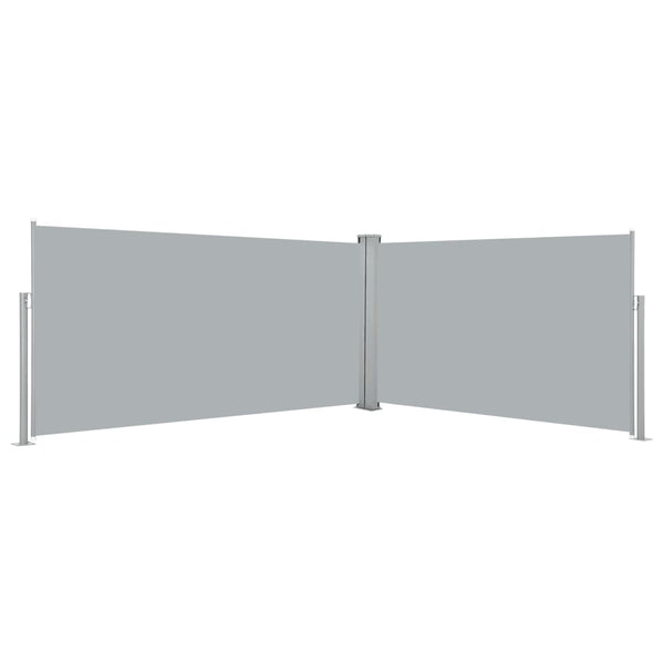 Toldo lateral retrátil, 160 x 600 cm, cinzento