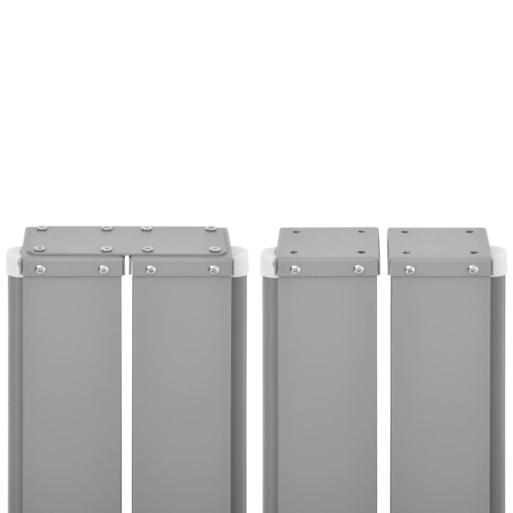 Toldo lateral retrátil, 160 x 600 cm, cinzento