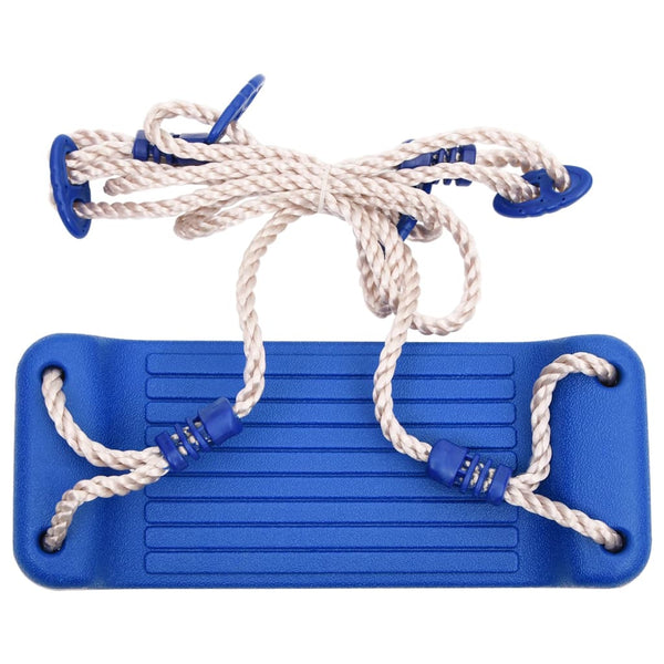 Assentos de baloiço com cordas 2 pcs 38x16 cm PE azul