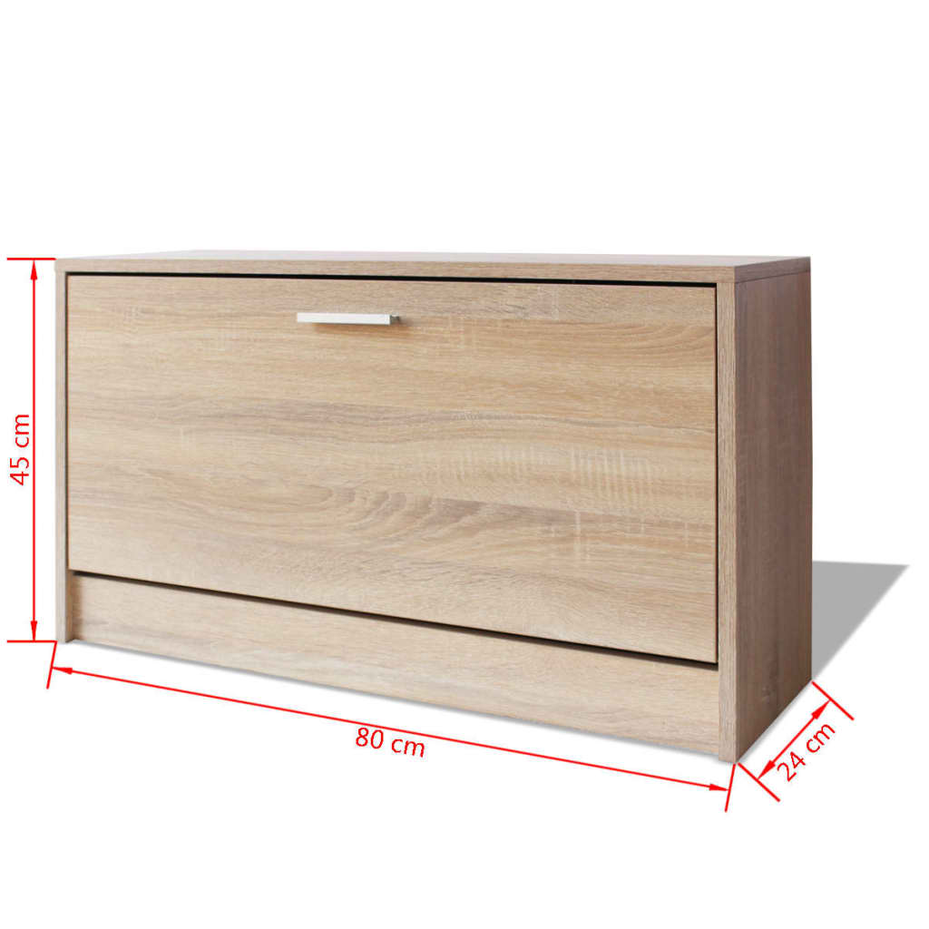 Banco sapateira 80x24x45 cm carvalho